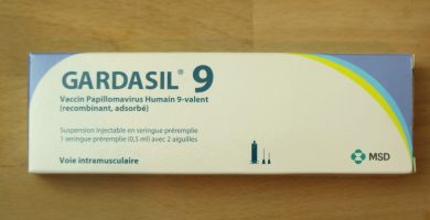 Caja de vacuna contra el VPH usada como referencia para prevención del cáncer cervicouterino