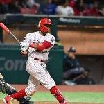 Robinson Canó durante una cobertura deportiva sobre su futuro con las Estrellas Orientales