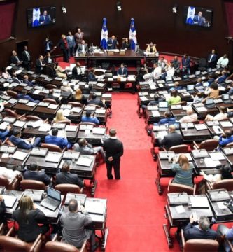 Vista del hemiciclo de la Cámara de Diputados durante una sesión legislativa.