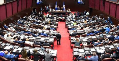Vista del hemiciclo de la Cámara de Diputados durante una sesión legislativa.