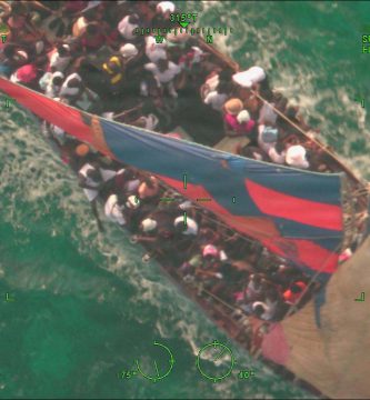 Embarcación con 240 haitianos interceptada cerca de las Islas Turcas y Caicos.