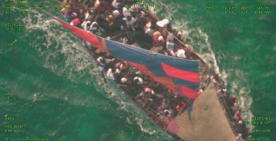 Embarcación con 240 haitianos interceptada cerca de las Islas Turcas y Caicos.