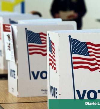 Urnas electorales en Estados Unidos antes de una votación estatal en Florida.